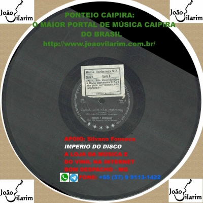 Moreno E Moreninho - 78 RPM 1955 (COLUMBIA CB-10146)